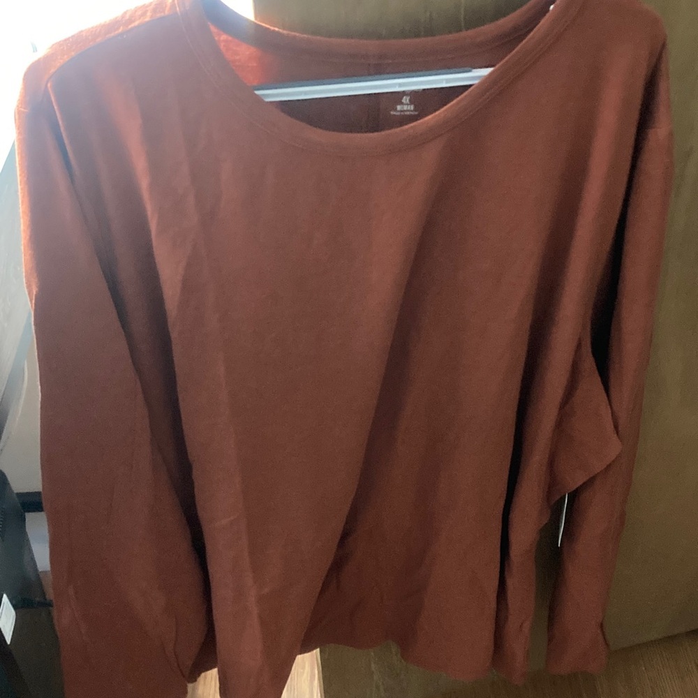 a.n.a Warm Brown Long Sleeve Top